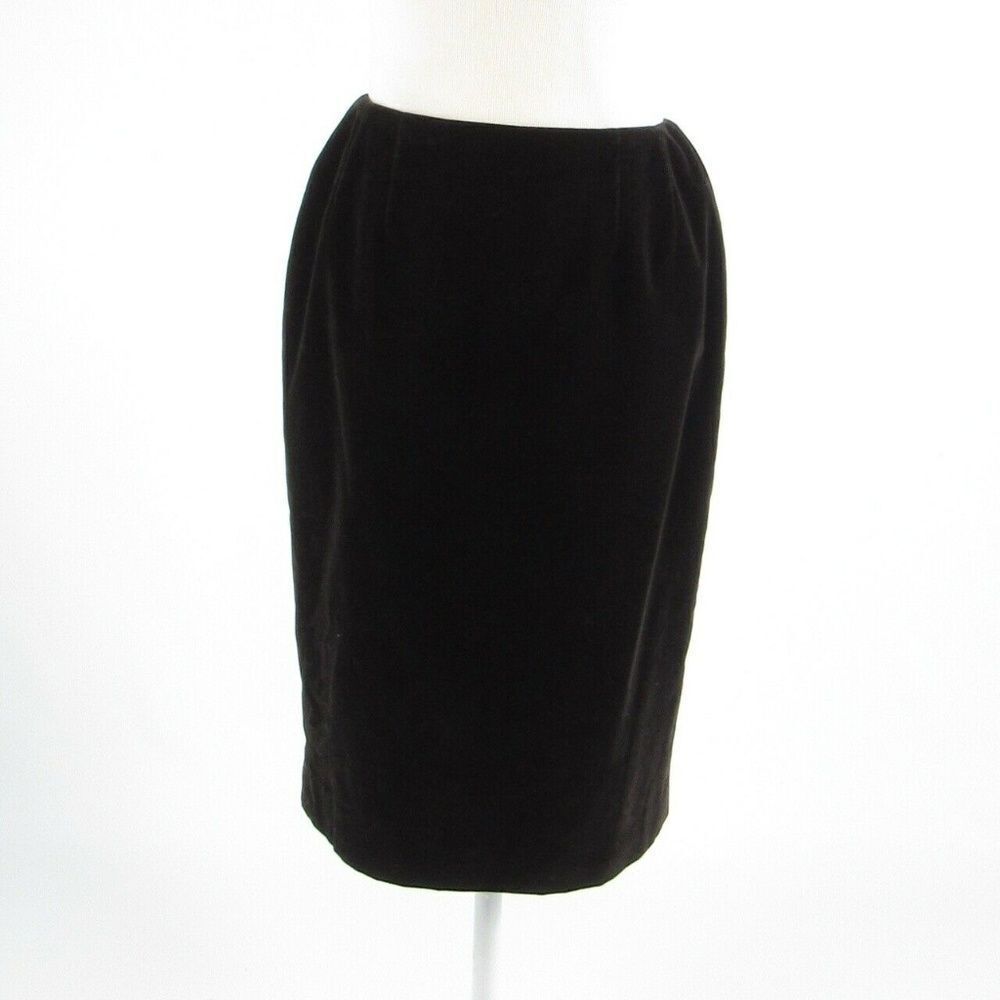 Carlisle black velvet pencil skirt 4
